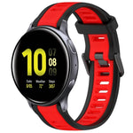 Dây đeo đồng hồ silicone hai màu họa tiết 20mm, dành cho Samsung Galaxy Watch 4 Classic 42mm, dành cho Samsung Galaxy Watch Active 2 44mm, dành cho Samsung Galaxy Watch Active 2 40mm, dành cho Samsung Galaxy Watch 42mm