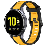 Dây đeo đồng hồ silicone hai màu họa tiết 20mm, dành cho Samsung Galaxy Watch 4 Classic 42mm, dành cho Samsung Galaxy Watch Active 2 44mm, dành cho Samsung Galaxy Watch Active 2 40mm, dành cho Samsung Galaxy Watch 42mm