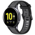 Dây đeo đồng hồ silicone hai màu họa tiết 20mm, dành cho Samsung Galaxy Watch 4 Classic 42mm, dành cho Samsung Galaxy Watch Active 2 44mm, dành cho Samsung Galaxy Watch Active 2 40mm, dành cho Samsung Galaxy Watch 42mm