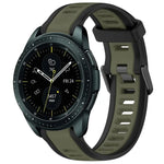 Dây đeo đồng hồ silicone hai màu họa tiết 20mm, dành cho Samsung Galaxy Watch 4 Classic 42mm, dành cho Samsung Galaxy Watch Active 2 44mm, dành cho Samsung Galaxy Watch Active 2 40mm, dành cho Samsung Galaxy Watch 42mm