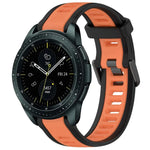 Dây đeo đồng hồ silicone hai màu họa tiết 20mm, dành cho Samsung Galaxy Watch 4 Classic 42mm, dành cho Samsung Galaxy Watch Active 2 44mm, dành cho Samsung Galaxy Watch Active 2 40mm, dành cho Samsung Galaxy Watch 42mm