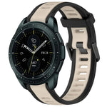 Dây đeo đồng hồ silicone hai màu họa tiết 20mm, dành cho Samsung Galaxy Watch 4 Classic 42mm, dành cho Samsung Galaxy Watch Active 2 44mm, dành cho Samsung Galaxy Watch Active 2 40mm, dành cho Samsung Galaxy Watch 42mm