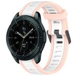 Dây đeo đồng hồ silicone hai màu họa tiết 20mm, dành cho Samsung Galaxy Watch 4 Classic 42mm, dành cho Samsung Galaxy Watch Active 2 44mm, dành cho Samsung Galaxy Watch Active 2 40mm, dành cho Samsung Galaxy Watch 42mm