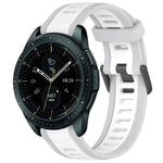 Dây đeo đồng hồ silicone hai màu họa tiết 20mm, dành cho Samsung Galaxy Watch 4 Classic 42mm, dành cho Samsung Galaxy Watch Active 2 44mm, dành cho Samsung Galaxy Watch Active 2 40mm, dành cho Samsung Galaxy Watch 42mm
