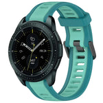 Dây đeo đồng hồ silicone hai màu họa tiết 20mm, dành cho Samsung Galaxy Watch 4 Classic 42mm, dành cho Samsung Galaxy Watch Active 2 44mm, dành cho Samsung Galaxy Watch Active 2 40mm, dành cho Samsung Galaxy Watch 42mm