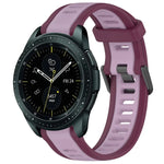 Dây đeo đồng hồ silicone hai màu họa tiết 20mm, dành cho Samsung Galaxy Watch 4 Classic 42mm, dành cho Samsung Galaxy Watch Active 2 44mm, dành cho Samsung Galaxy Watch Active 2 40mm, dành cho Samsung Galaxy Watch 42mm