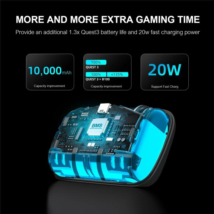 Dây đeo đầu BOBOVR S3 Pro cho Meta Quest 3 VR kèm pin 10000mAh, S3 Pro