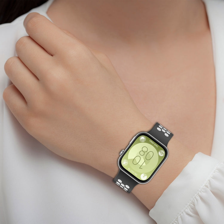 Two Color Silicone Sports Watch Band, For Huawei Watch Fit 3