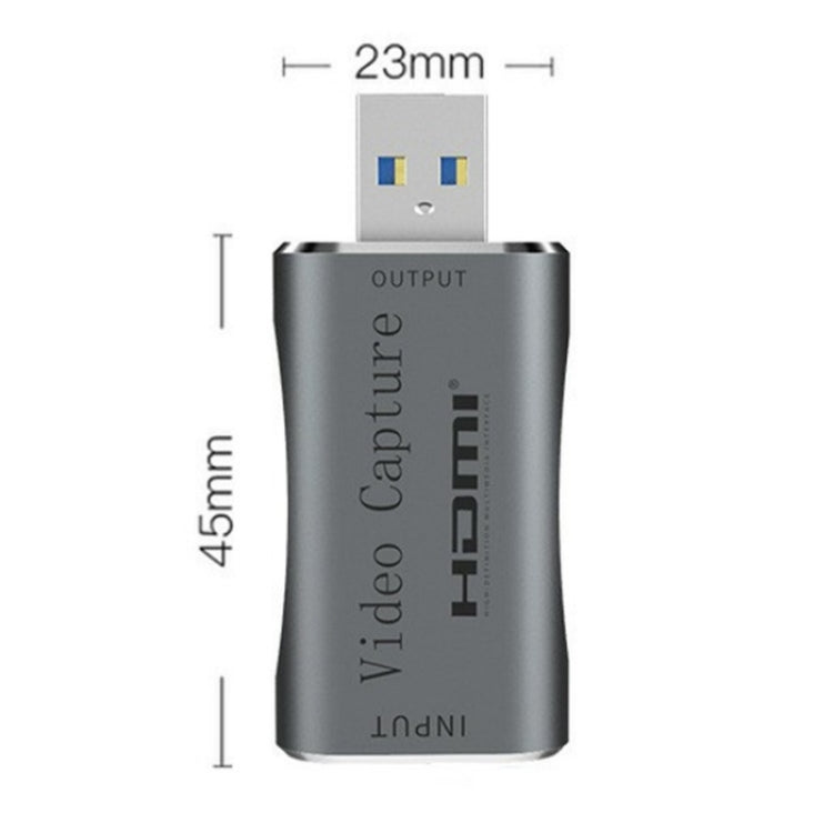 C30 Card ghi hình video HD USB nam sang HDMI nữ hợp kim nhôm cho phát trực tiếp game, C30