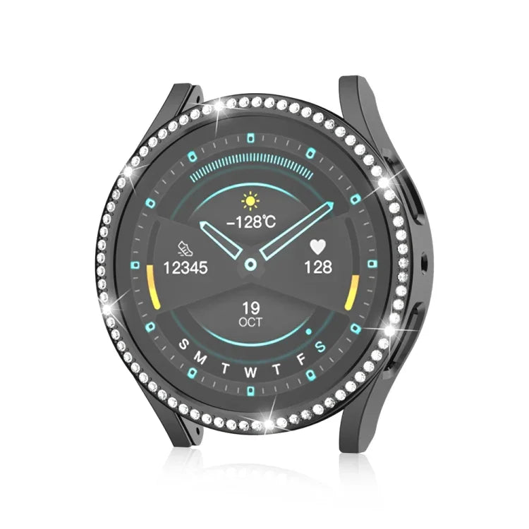 Ốp bảo vệ đồng hồ PC rỗng kim cương đơn cho Samsung Galaxy Watch 7 40mm