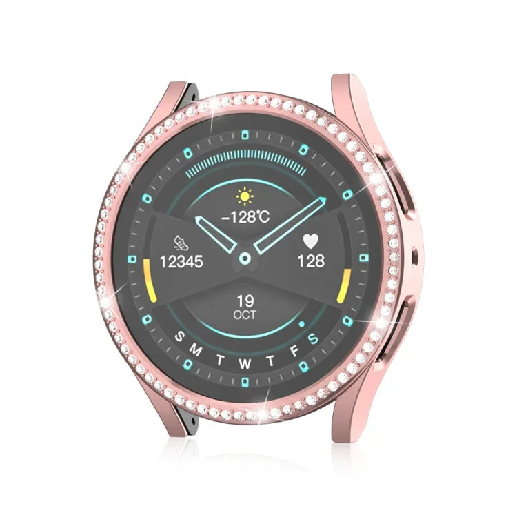 Ốp bảo vệ đồng hồ PC rỗng kim cương đơn cho Samsung Galaxy Watch 7 40mm