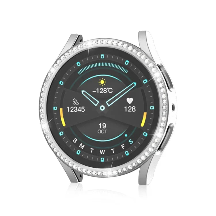 Ốp bảo vệ đồng hồ PC rỗng kim cương đơn cho Samsung Galaxy Watch 7 40mm