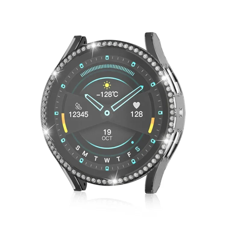 Ốp bảo vệ đồng hồ PC rỗng kim cương đơn cho Samsung Galaxy Watch 7 40mm