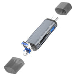 Bộ chuyển đổi dữ liệu U-Disk ADS-306 USB / 8 Pin / Type-C đọc thẻ SD TF, ADS-306
