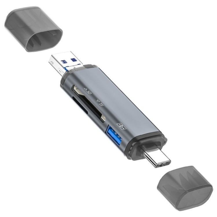 Bộ chuyển đổi dữ liệu U-Disk ADS-306 USB / 8 Pin / Type-C đọc thẻ SD TF, ADS-306