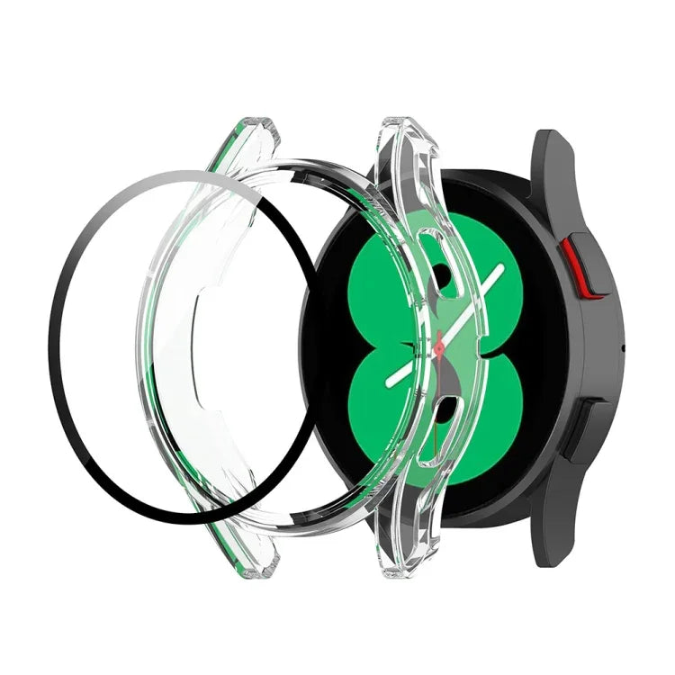 Ốp bảo vệ đồng hồ tích hợp PC + kính cường lực cho Samsung Galaxy Watch FE 40mm