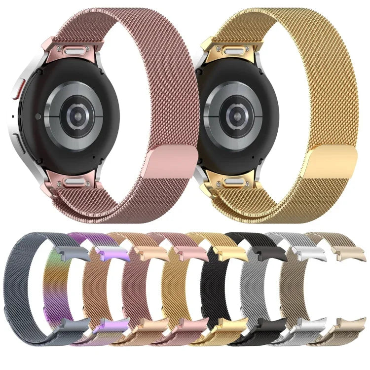 Dây đồng hồ thép không gỉ Milan khóa nam châm tháo nhanh, dành cho Samsung Galaxy Watch FE 40mm, Samsung Galaxy Watch 7 40 / 44mm