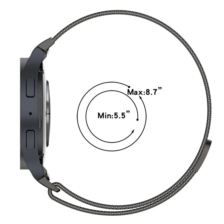 Dây đồng hồ thép không gỉ Milan khóa nam châm tháo nhanh, dành cho Samsung Galaxy Watch FE 40mm, Samsung Galaxy Watch 7 40 / 44mm