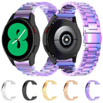 Dây đồng hồ kim loại thép không gỉ ba hạt, dành cho Samsung Galaxy Watch Ultra 47mm / Ultra 2025, Samsung Galaxy Watch FE 40mm, Samsung Galaxy Watch 7 40 / 44mm