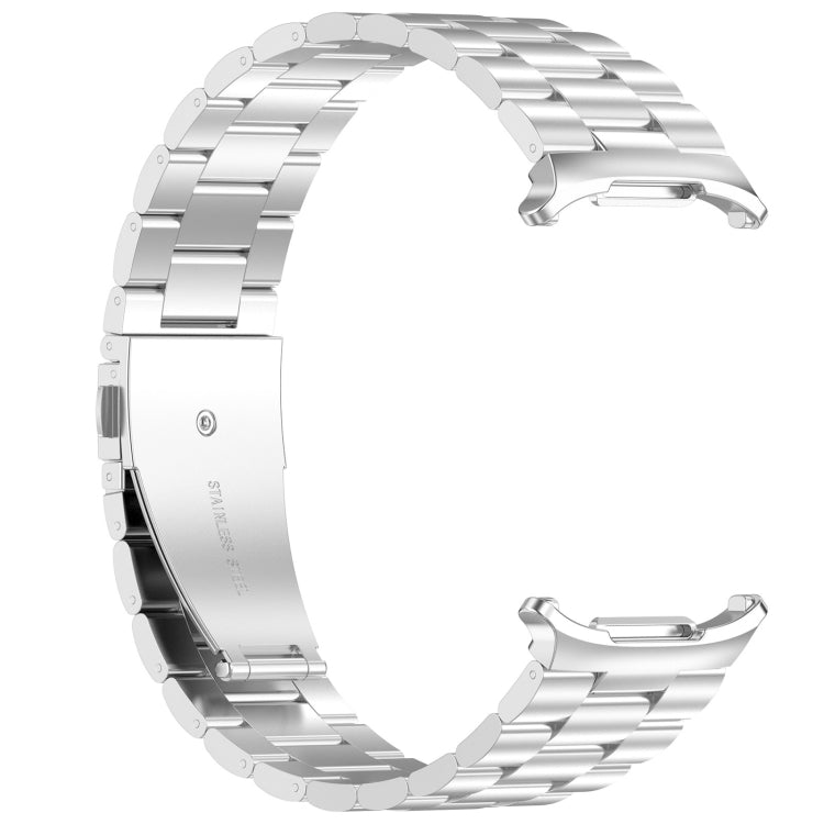 For Galaxy Watch Ultra2 2026 / 2025 / 1 2024 Three Beads Stainless Steel Metal Watch Band, Silver, Black, Gold, Rose Gold