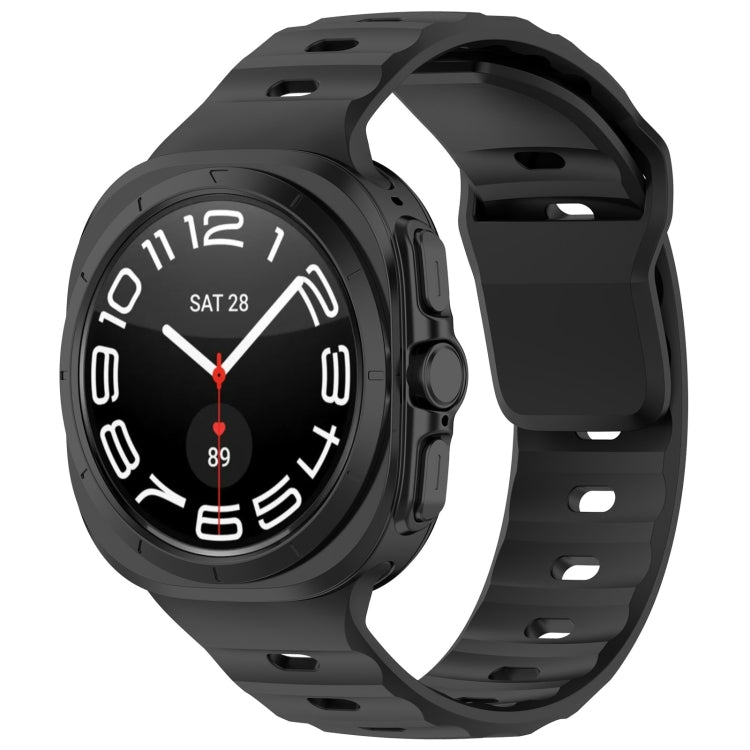 For Galaxy Watch Ultra2 2026 / 2025 / 1 2024 Solid Color Reverse Buckle Silicone Watch Band, Black, White, Blue, Yellow, Light Gray, Dark Green, Cyan, Dark Blue, Starlight, Pink
