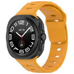 For Galaxy Watch Ultra2 2026 / 2025 / 1 2024 Solid Color Reverse Buckle Silicone Watch Band, Black, White, Blue, Yellow, Light Gray, Dark Green, Cyan, Dark Blue, Starlight, Pink