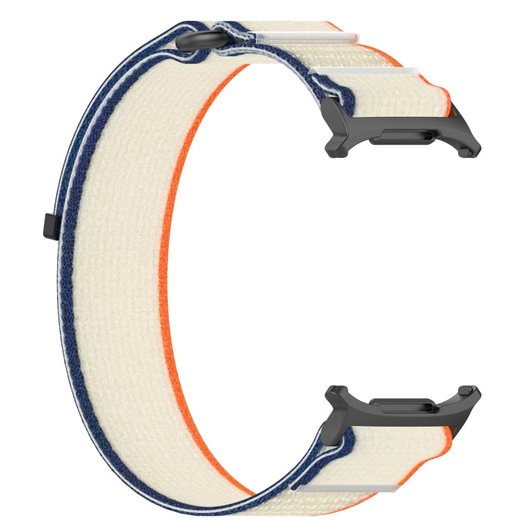 For Galaxy Watch Ultra2 2026 / 2025 / 1 2024 Hook and Loop Fastener Loop Nylon Watch Band, Orange+Beige, Pink+Purple, Black+Gray, Yellow+Gray, Blue+Gray, Green+Grey, Dark Green