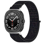 For Galaxy Watch Ultra2 2026 / 2025 / 1 2024 Loop Nylon Hook and Loop Fastener Watch Band, Black, Blue Ocean, Rainbow, Seashell Color, Sea Blue, Gray Blue, Khaki Yellow, Dark Blue, Lime