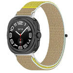 For Galaxy Watch Ultra2 2026 / 2025 / 1 2024 Loop Nylon Hook and Loop Fastener Watch Band, Black, Blue Ocean, Rainbow, Seashell Color, Sea Blue, Gray Blue, Khaki Yellow, Dark Blue, Lime