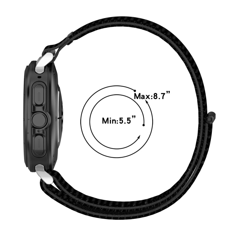 For Galaxy Watch Ultra2 2026 / 2025 / 1 2024 Loop Nylon Hook and Loop Fastener Watch Band, Black, Blue Ocean, Rainbow, Seashell Color, Sea Blue, Gray Blue, Khaki Yellow, Dark Blue, Lime