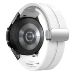 Dây đồng hồ silicone khóa gập nam châm Richard màu bạc, cho Samsung Galaxy Watch 4 Classic 42 / 46mm