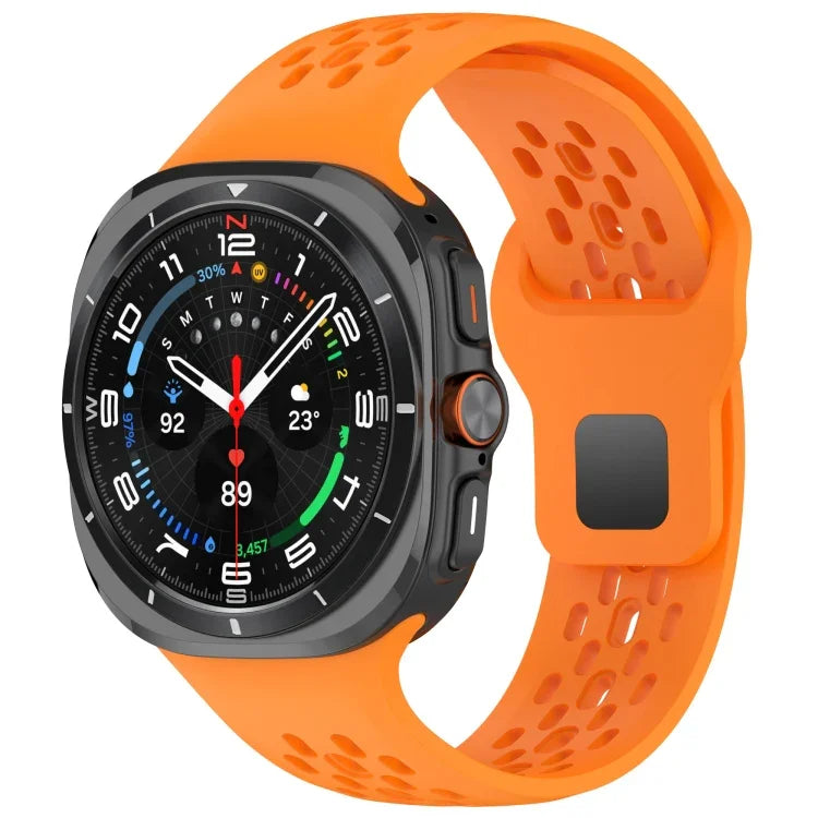Dây đồng hồ silicone thoáng khí khóa ngược cho Samsung Galaxy Watch Ultra 47mm / Ultra 2025