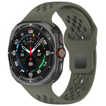 Dây đồng hồ silicone thoáng khí khóa ngược cho Samsung Galaxy Watch Ultra 47mm / Ultra 2025