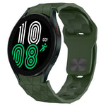 Dây đồng hồ silicone khóa ngược họa tiết bóng đá, cho Samsung Galaxy Watch 4 44mm, cho Samsung Galaxy Watch 4 40mm, cho Samsung Galaxy Watch 4 Classic 46mm, cho Samsung Galaxy Watch 4 Classic 42mm