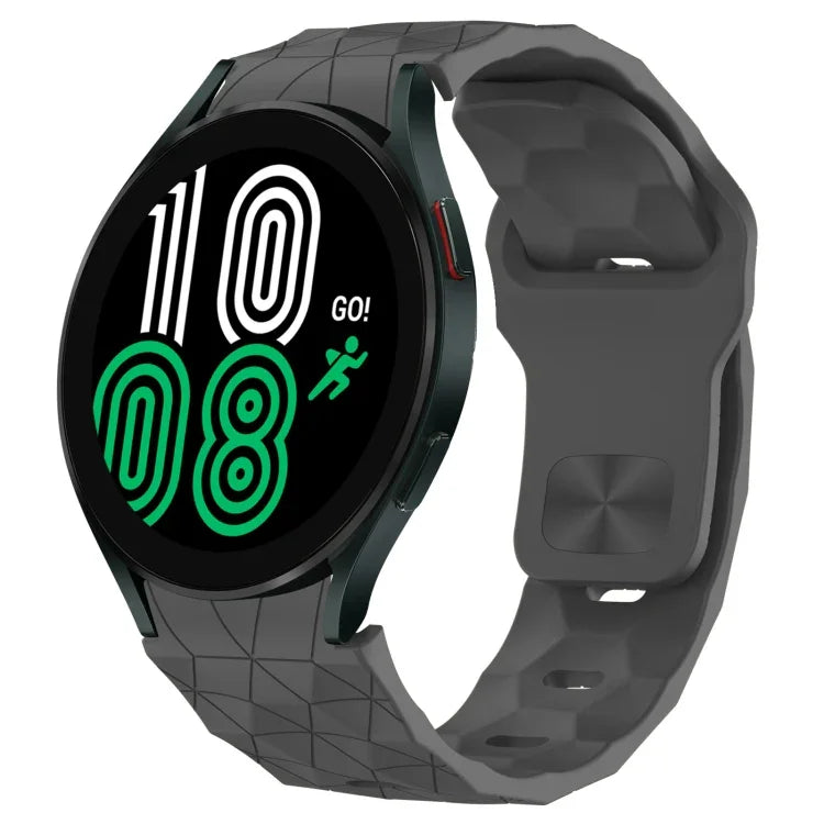 Dây đồng hồ silicone khóa ngược họa tiết bóng đá, cho Samsung Galaxy Watch 4 44mm, cho Samsung Galaxy Watch 4 40mm, cho Samsung Galaxy Watch 4 Classic 46mm, cho Samsung Galaxy Watch 4 Classic 42mm