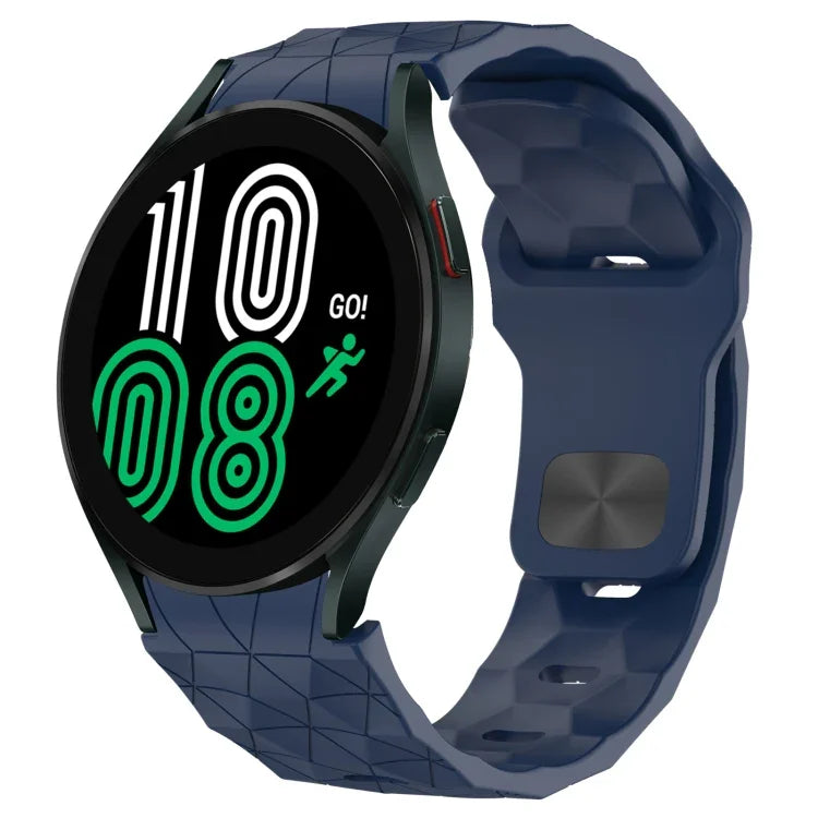 Dây đồng hồ silicone khóa ngược họa tiết bóng đá, cho Samsung Galaxy Watch 4 44mm, cho Samsung Galaxy Watch 4 40mm, cho Samsung Galaxy Watch 4 Classic 46mm, cho Samsung Galaxy Watch 4 Classic 42mm