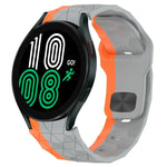 Dây đồng hồ silicone khóa ngược họa tiết bóng đá, cho Samsung Galaxy Watch 4 44mm, cho Samsung Galaxy Watch 4 40mm, cho Samsung Galaxy Watch 4 Classic 46mm, cho Samsung Galaxy Watch 4 Classic 42mm