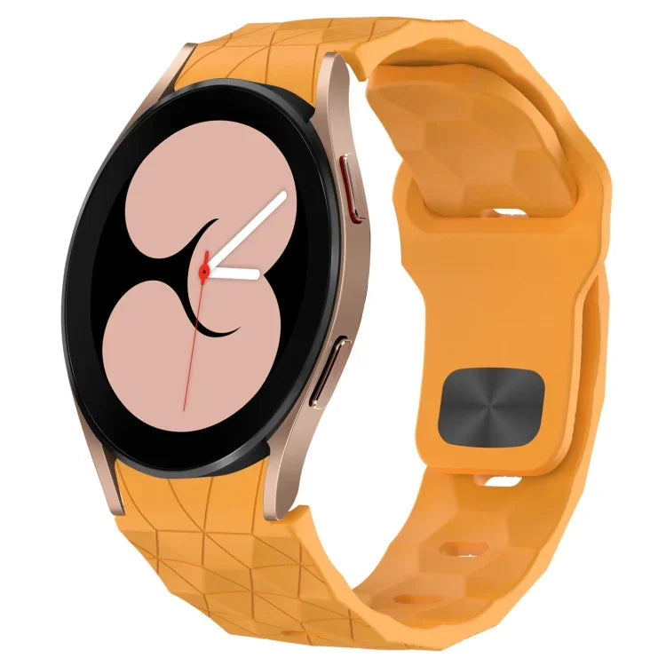 Dây đồng hồ silicone khóa ngược họa tiết bóng đá, cho Samsung Galaxy Watch 4 44mm, cho Samsung Galaxy Watch 4 40mm, cho Samsung Galaxy Watch 4 Classic 46mm, cho Samsung Galaxy Watch 4 Classic 42mm