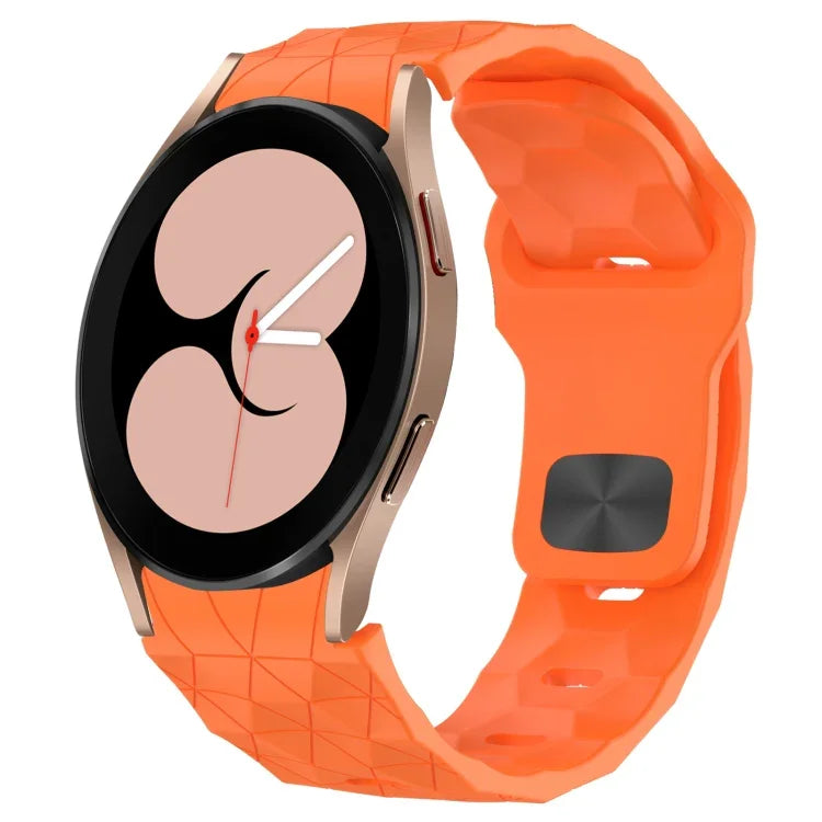 Dây đồng hồ silicone khóa ngược họa tiết bóng đá, cho Samsung Galaxy Watch 4 44mm, cho Samsung Galaxy Watch 4 40mm, cho Samsung Galaxy Watch 4 Classic 46mm, cho Samsung Galaxy Watch 4 Classic 42mm