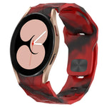 Dây đồng hồ silicone khóa ngược họa tiết bóng đá, cho Samsung Galaxy Watch 4 44mm, cho Samsung Galaxy Watch 4 40mm, cho Samsung Galaxy Watch 4 Classic 46mm, cho Samsung Galaxy Watch 4 Classic 42mm