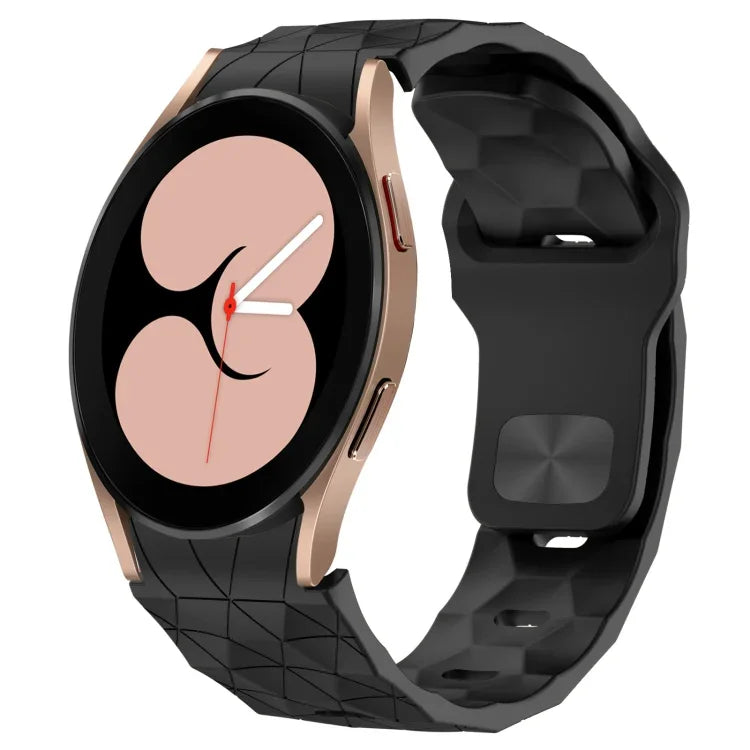 Dây đồng hồ silicone khóa ngược họa tiết bóng đá, cho Samsung Galaxy Watch 4 44mm, cho Samsung Galaxy Watch 4 40mm, cho Samsung Galaxy Watch 4 Classic 46mm, cho Samsung Galaxy Watch 4 Classic 42mm