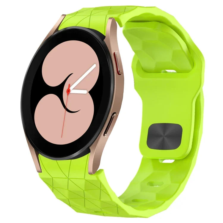 Dây đồng hồ silicone khóa ngược họa tiết bóng đá, cho Samsung Galaxy Watch 4 44mm, cho Samsung Galaxy Watch 4 40mm, cho Samsung Galaxy Watch 4 Classic 46mm, cho Samsung Galaxy Watch 4 Classic 42mm