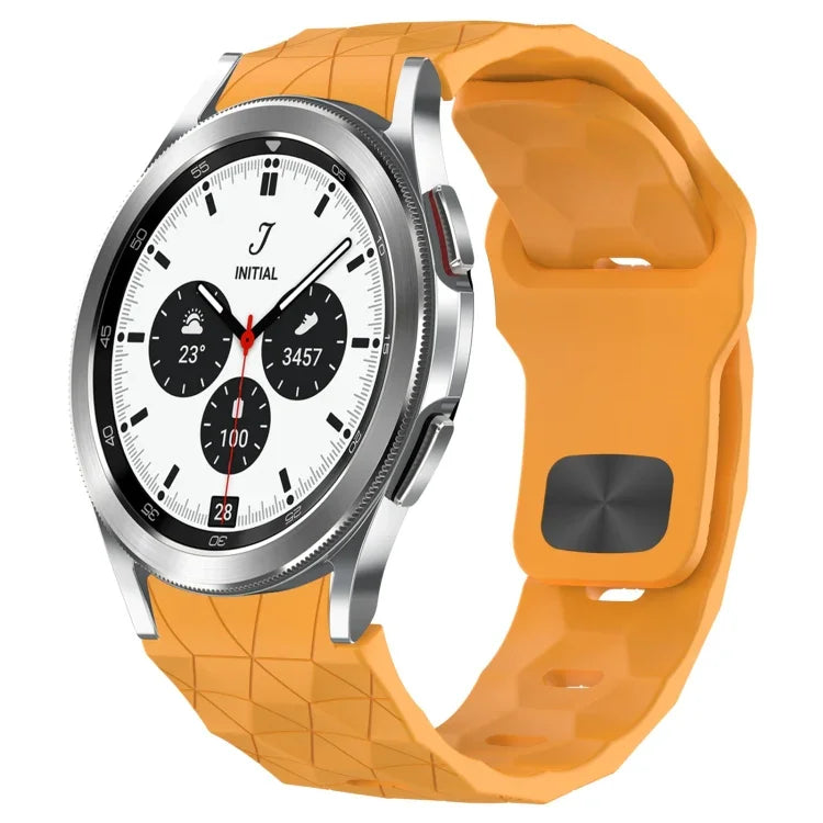 Dây đồng hồ silicone khóa ngược họa tiết bóng đá, cho Samsung Galaxy Watch 4 44mm, cho Samsung Galaxy Watch 4 40mm, cho Samsung Galaxy Watch 4 Classic 46mm, cho Samsung Galaxy Watch 4 Classic 42mm