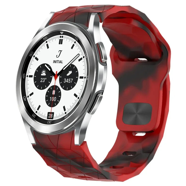 Dây đồng hồ silicone khóa ngược họa tiết bóng đá, cho Samsung Galaxy Watch 4 44mm, cho Samsung Galaxy Watch 4 40mm, cho Samsung Galaxy Watch 4 Classic 46mm, cho Samsung Galaxy Watch 4 Classic 42mm