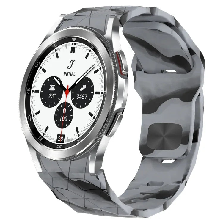 Dây đồng hồ silicone khóa ngược họa tiết bóng đá, cho Samsung Galaxy Watch 4 44mm, cho Samsung Galaxy Watch 4 40mm, cho Samsung Galaxy Watch 4 Classic 46mm, cho Samsung Galaxy Watch 4 Classic 42mm