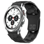 Dây đồng hồ silicone khóa ngược họa tiết bóng đá, cho Samsung Galaxy Watch 4 44mm, cho Samsung Galaxy Watch 4 40mm, cho Samsung Galaxy Watch 4 Classic 46mm, cho Samsung Galaxy Watch 4 Classic 42mm