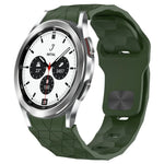 Dây đồng hồ silicone khóa ngược họa tiết bóng đá, cho Samsung Galaxy Watch 4 44mm, cho Samsung Galaxy Watch 4 40mm, cho Samsung Galaxy Watch 4 Classic 46mm, cho Samsung Galaxy Watch 4 Classic 42mm