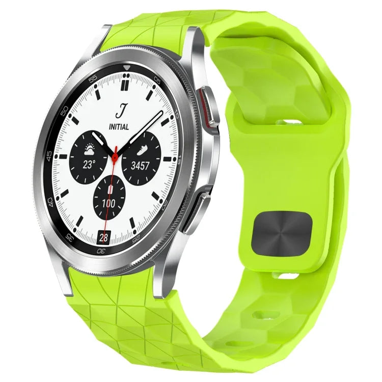 Dây đồng hồ silicone khóa ngược họa tiết bóng đá, cho Samsung Galaxy Watch 4 44mm, cho Samsung Galaxy Watch 4 40mm, cho Samsung Galaxy Watch 4 Classic 46mm, cho Samsung Galaxy Watch 4 Classic 42mm