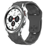 Dây đồng hồ silicone khóa ngược họa tiết bóng đá, cho Samsung Galaxy Watch 4 44mm, cho Samsung Galaxy Watch 4 40mm, cho Samsung Galaxy Watch 4 Classic 46mm, cho Samsung Galaxy Watch 4 Classic 42mm