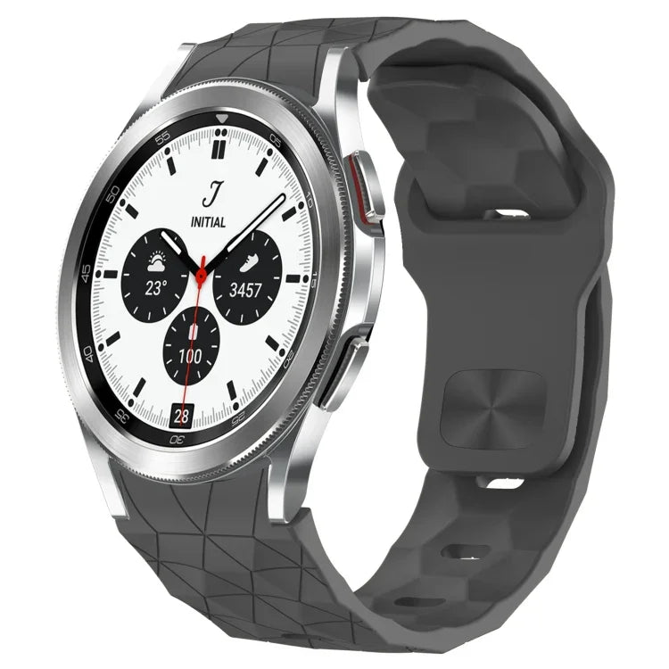 Dây đồng hồ silicone khóa ngược họa tiết bóng đá, cho Samsung Galaxy Watch 4 44mm, cho Samsung Galaxy Watch 4 40mm, cho Samsung Galaxy Watch 4 Classic 46mm, cho Samsung Galaxy Watch 4 Classic 42mm